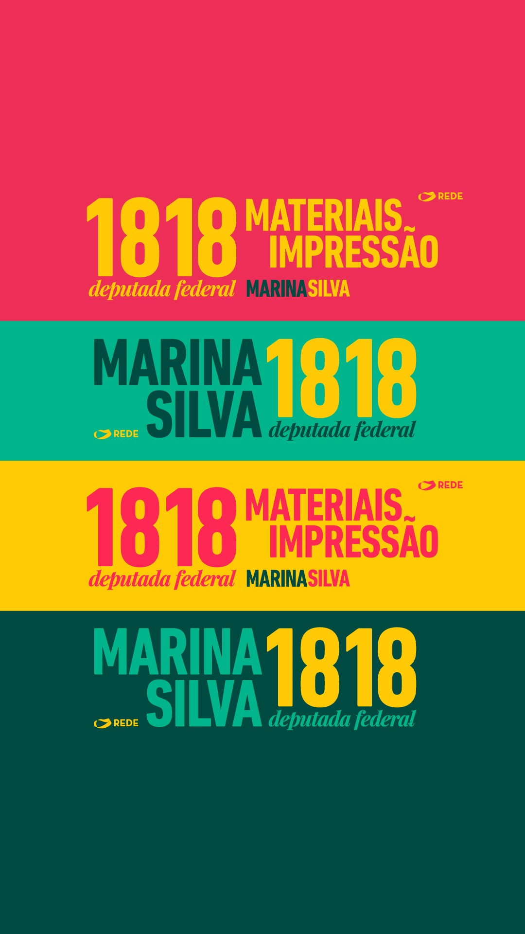 Materiais para impressão – Marina Silva 1818