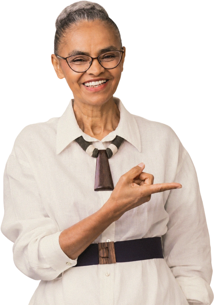 Marina Silva apontando para o 180