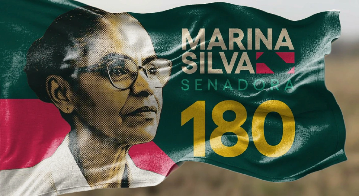 Marina Silva Senadora 180 - Bandeira de Campanha