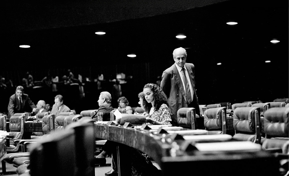 Marina Silva no plenário do Senado Federal em Brasília