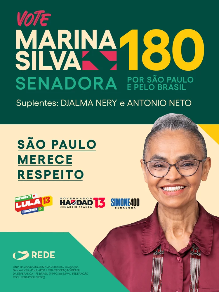 Card Oficial 01 • Marina Senadora SP - Marina Silva 180